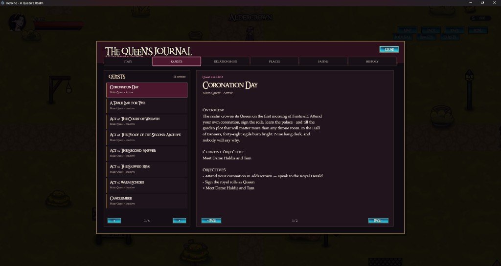 Quest log